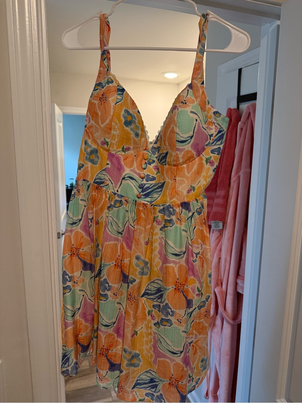 Floral Sundress Mini Dress in Multi-Color